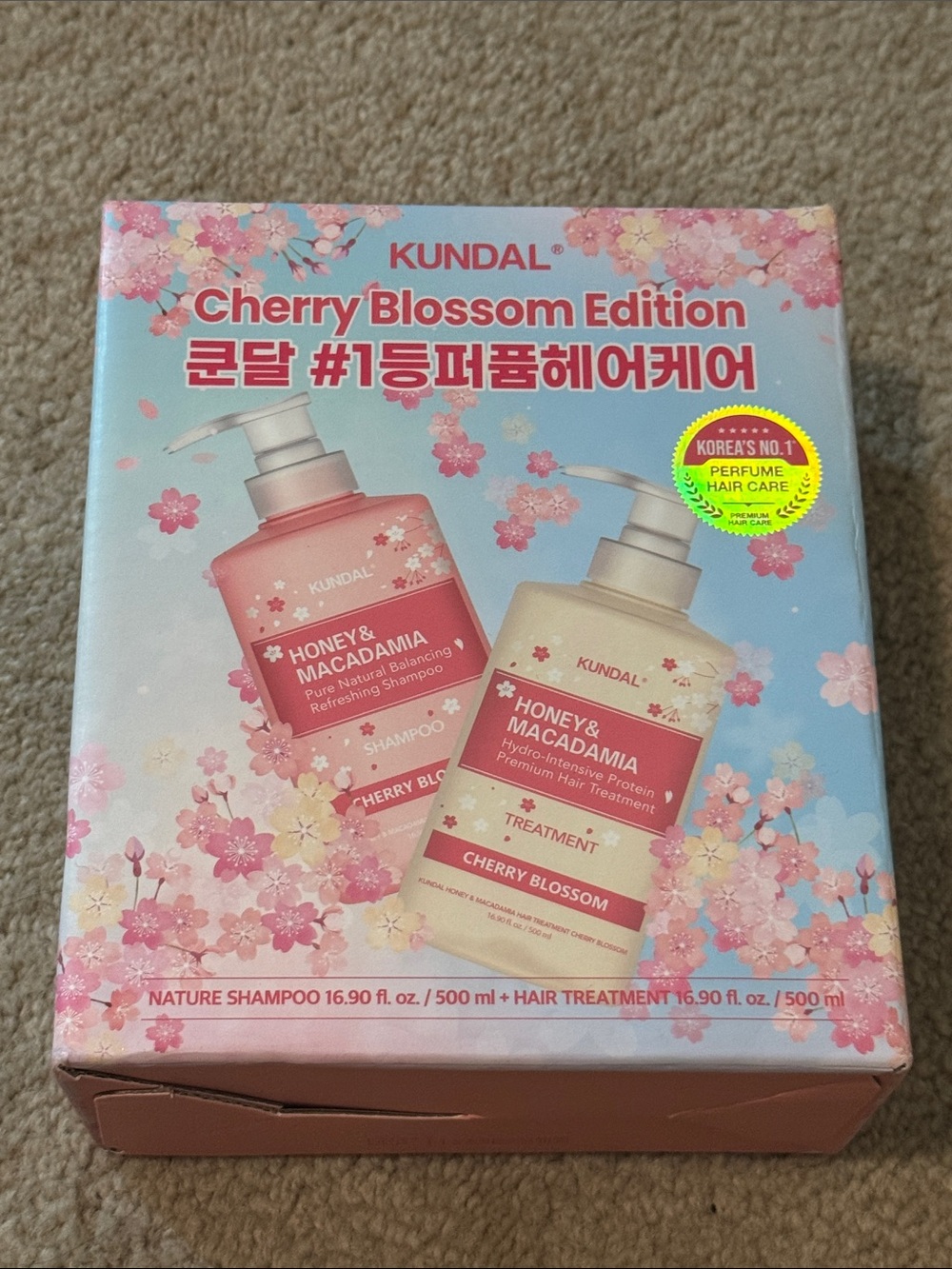 KUNDAL Honey & Macadamia Shampoo & Conditioner Set [Cherry Blossom]